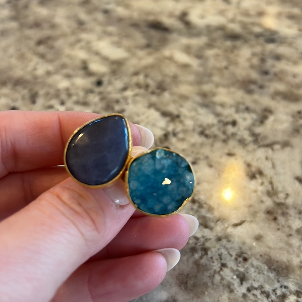 Gemstone ring - Adjustable sizing - Picture 2 of 4